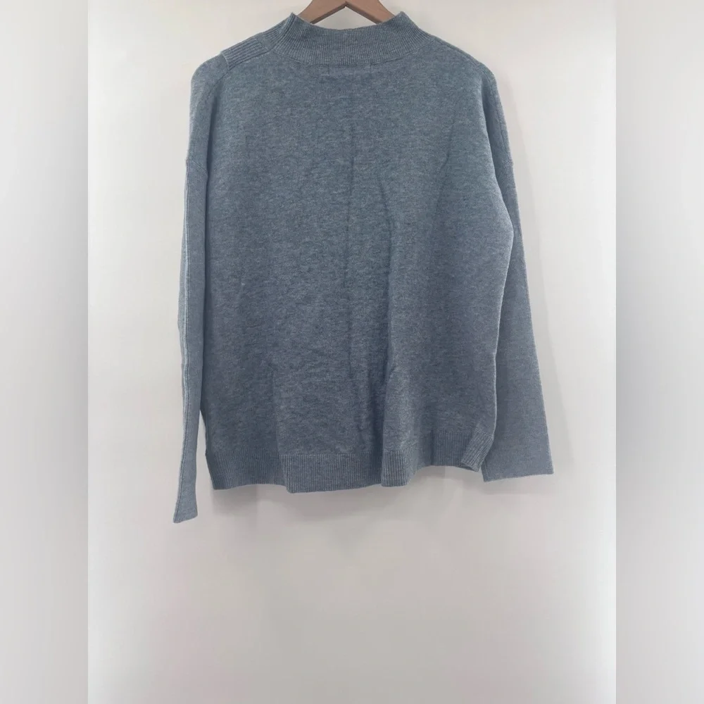Ripe Desi Crossover Maternity Nursing Sweater in Blue Marle Size Large